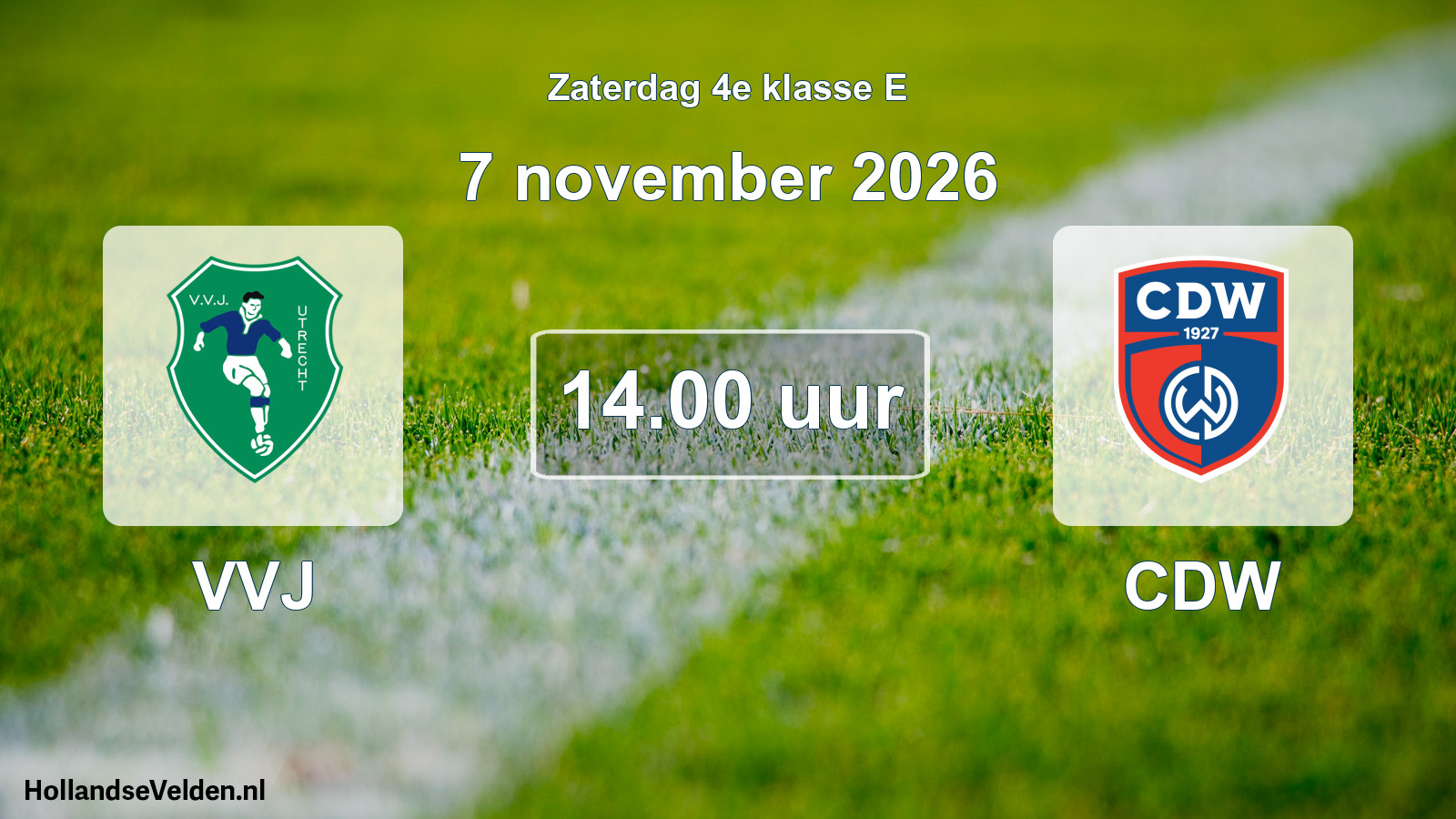 Geplande wedstrijd: VVJ - CDW (7 november 2026)