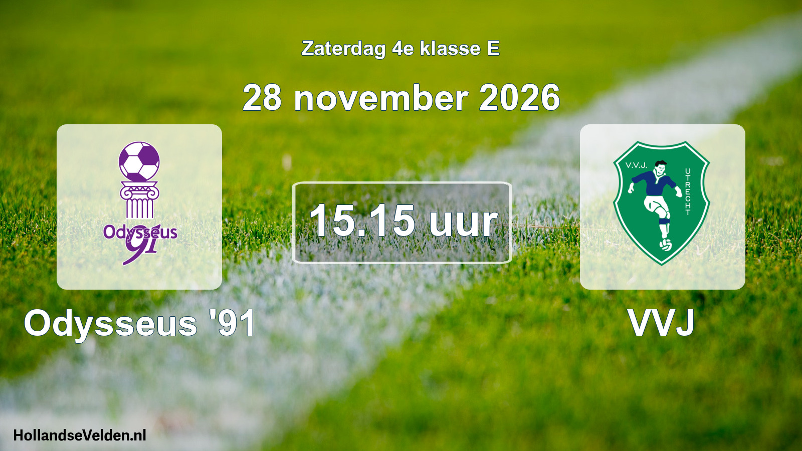 Geplande wedstrijd: Odysseus '91 - VVJ (28 november 2026)