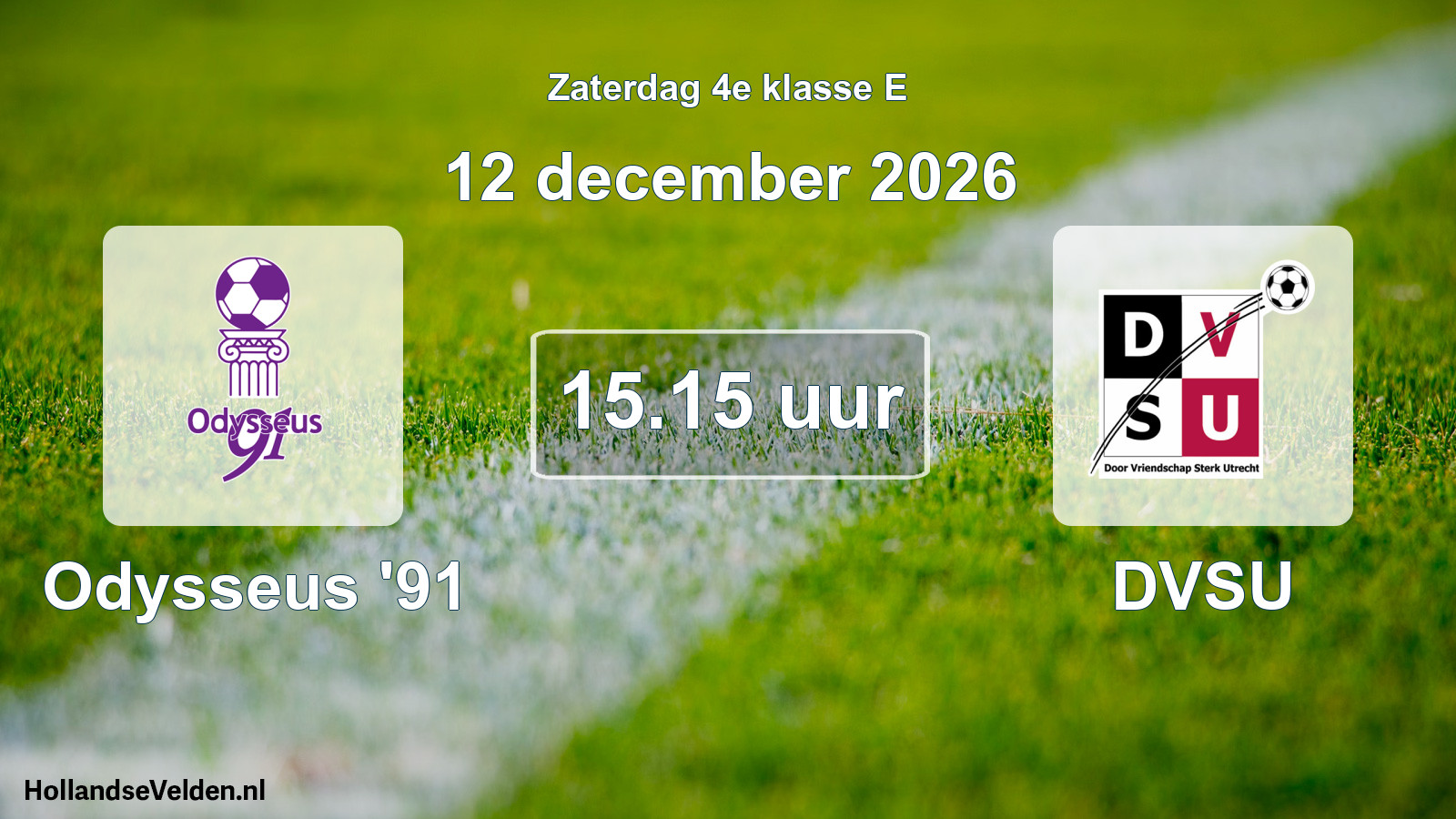 Geplande wedstrijd: Odysseus '91 - DVSU (12 december 2026)