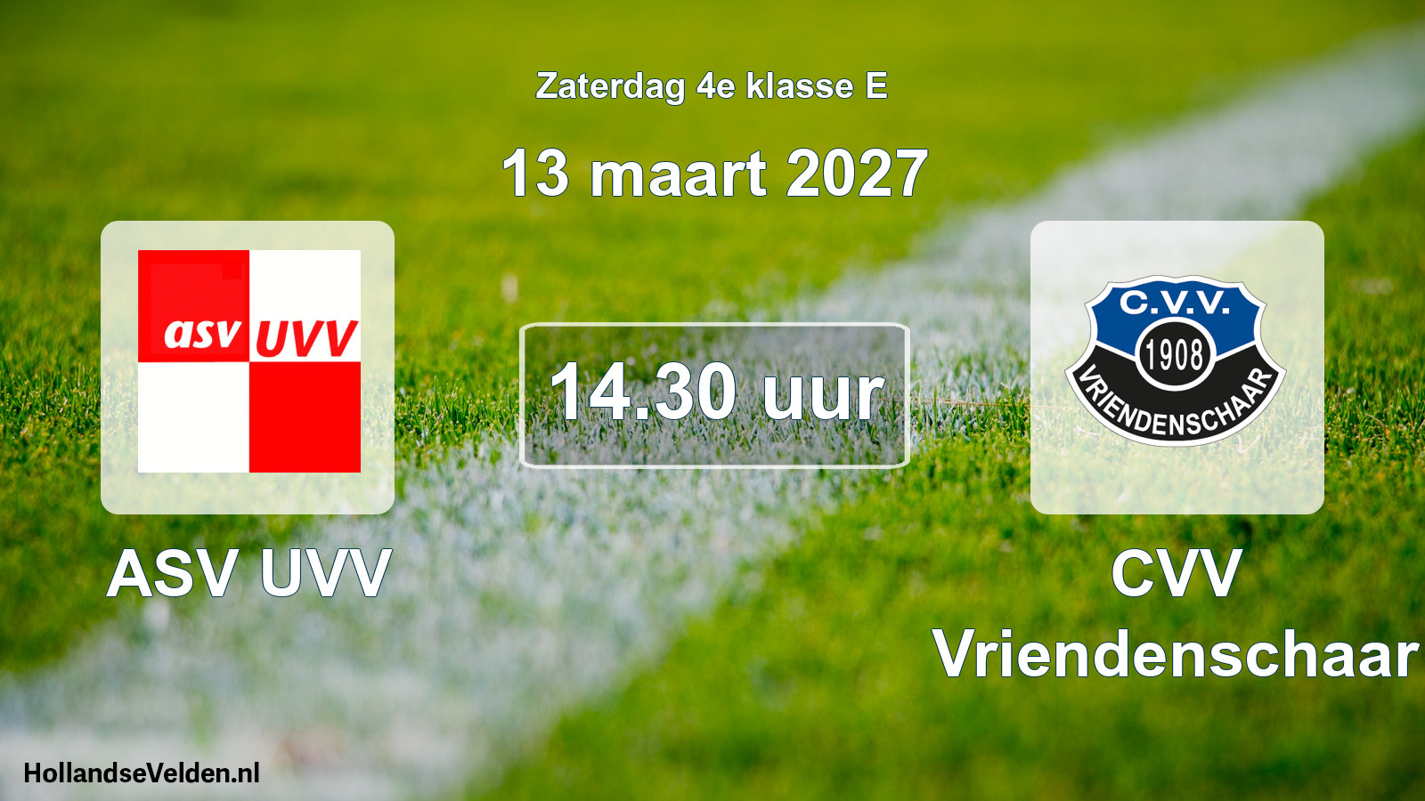 Geplande wedstrijd: ASV UVV - CVV Vriendenschaar (13 maart 2027)