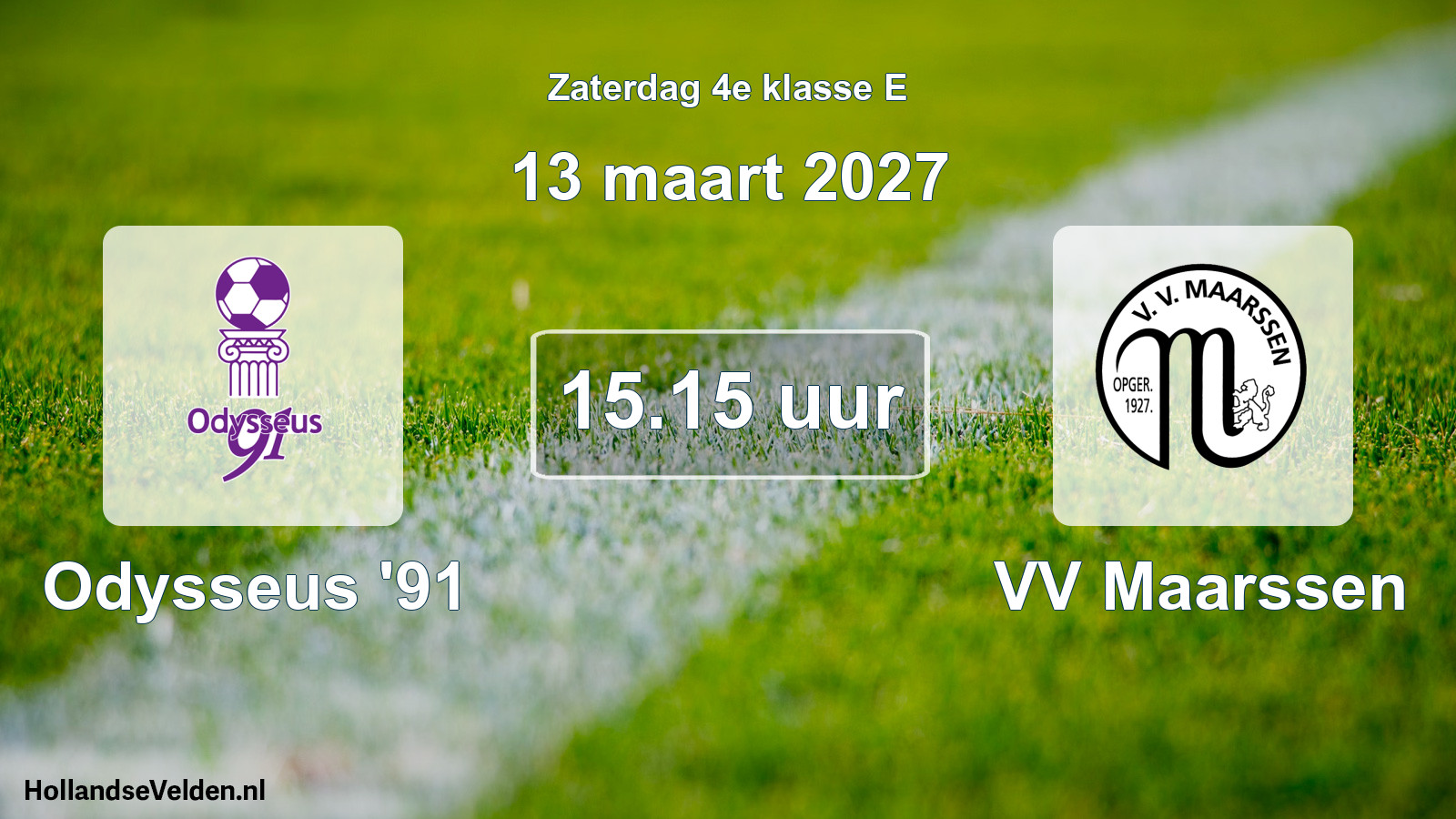 Geplande wedstrijd: Odysseus '91 - VV Maarssen (13 maart 2027)