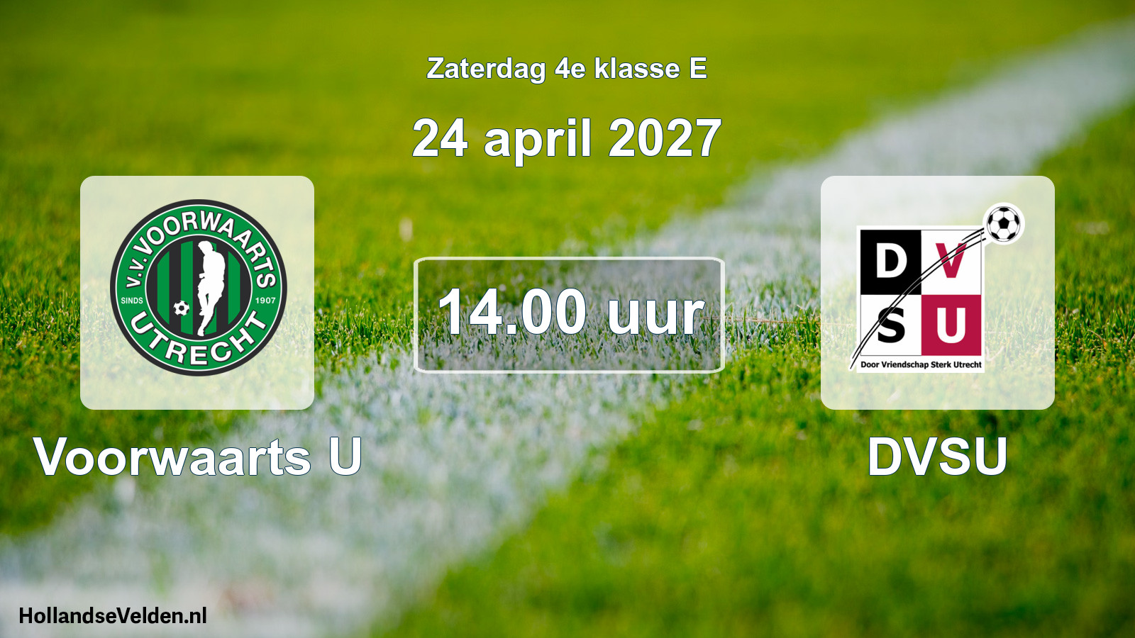 Geplande wedstrijd: Voorwaarts U - DVSU (24 april 2027)