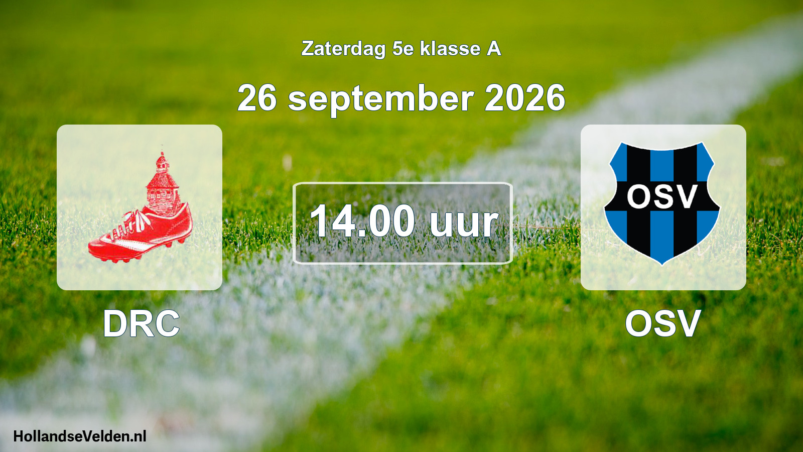 Scheduled Match: DRC - OSV (26 September 2026)