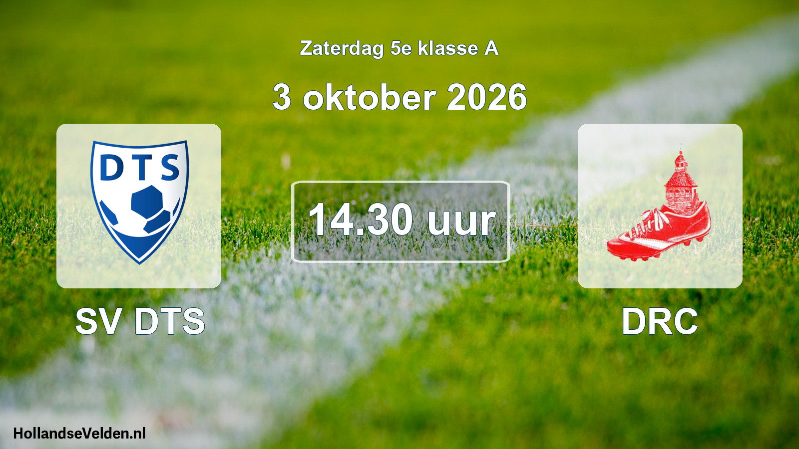 Geplande wedstrijd: SV DTS - DRC (3 oktober 2026)