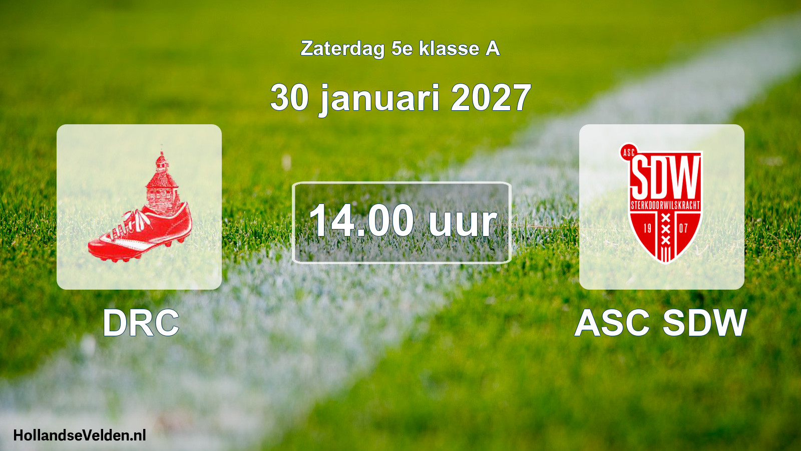 Geplande wedstrijd: DRC - ASC SDW (30 januari 2027)