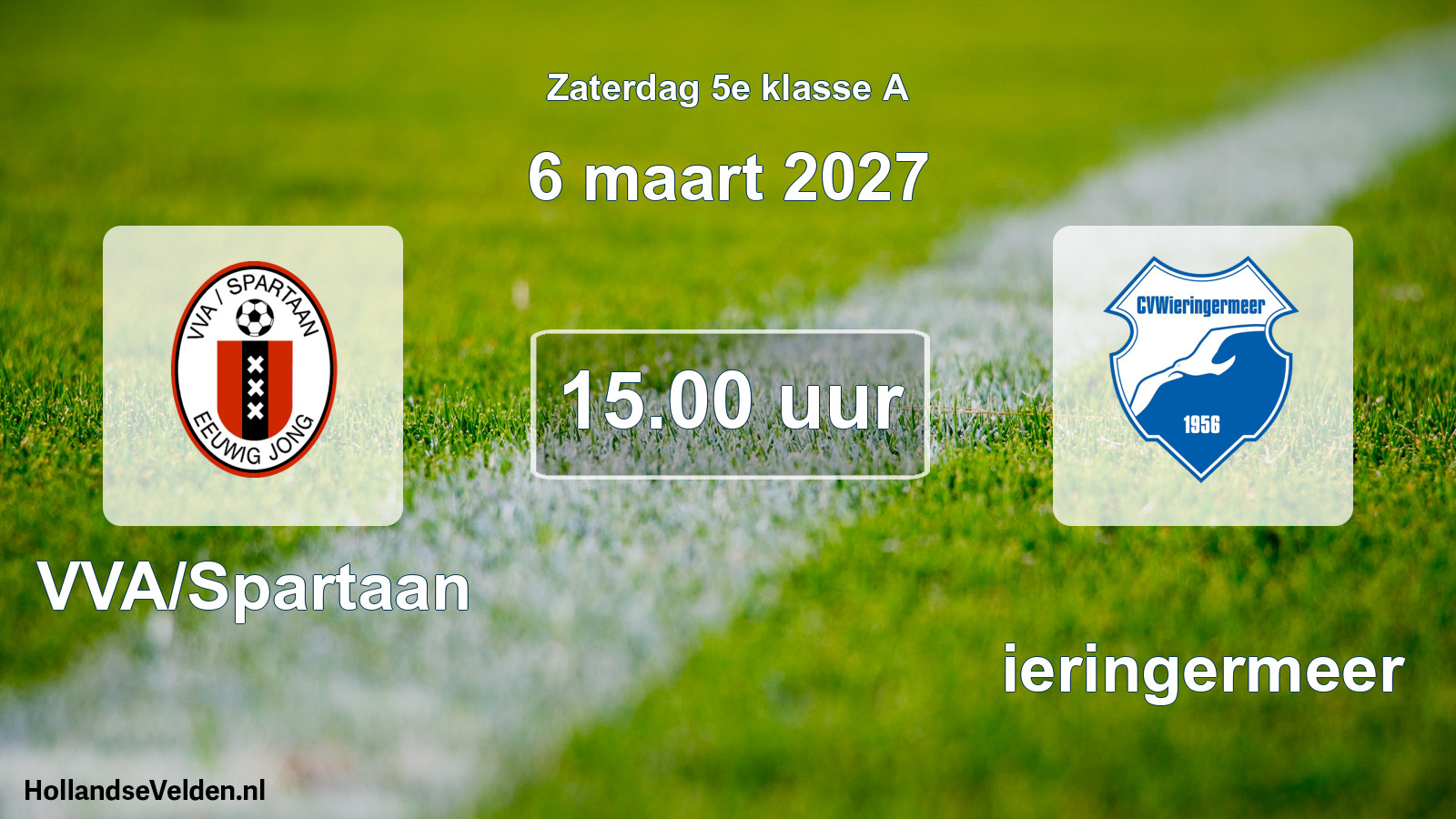 Geplande wedstrijd: VVA/Spartaan - Wieringermeer (6 maart 2027)