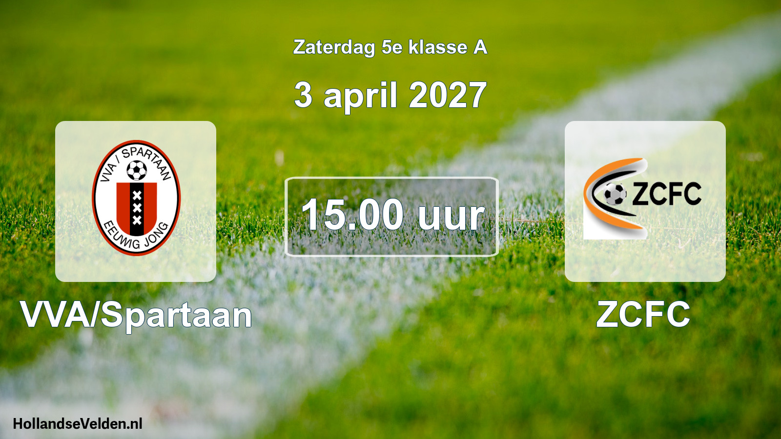 Geplande wedstrijd: VVA/Spartaan - ZCFC (3 april 2027)