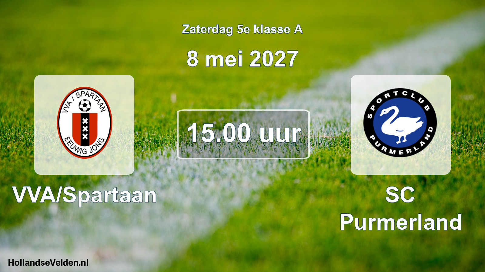 Geplande wedstrijd: VVA/Spartaan - SC Purmerland (8 mei 2027)