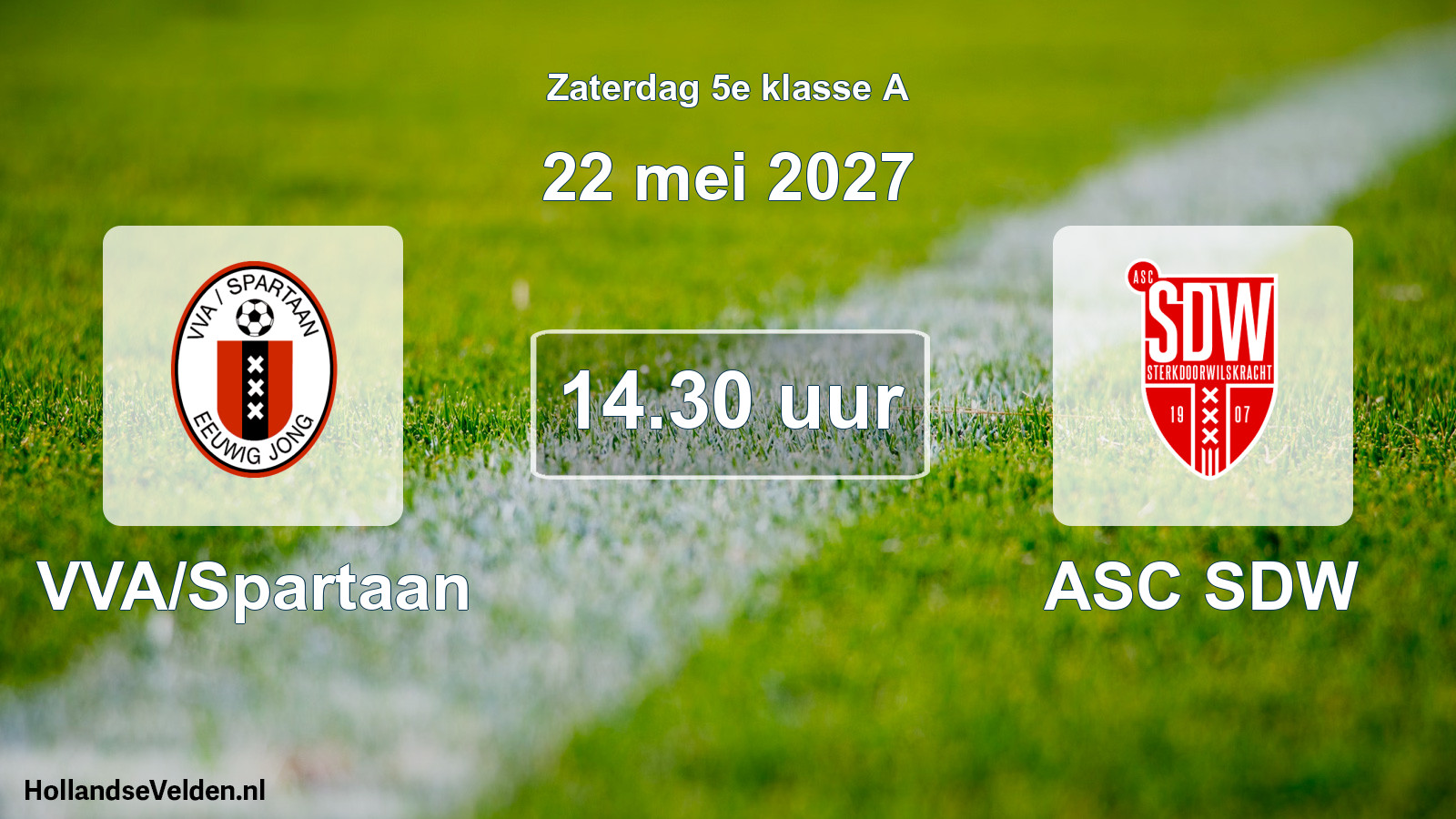 Geplande wedstrijd: VVA/Spartaan - ASC SDW (22 mei 2027)