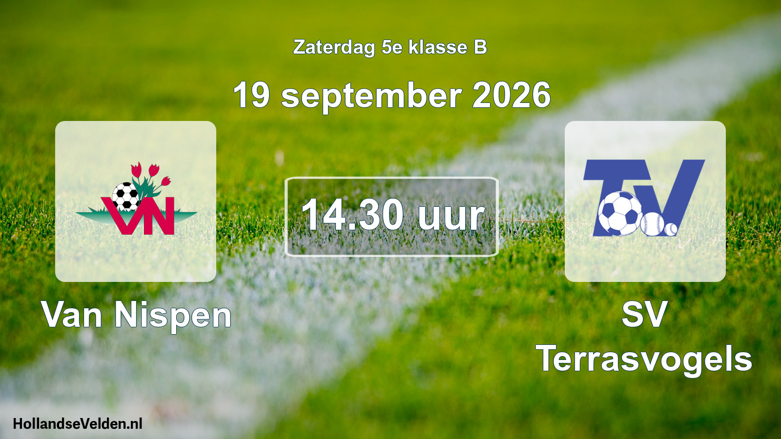 Geplande wedstrijd: Van Nispen - SV Terrasvogels (19 september 2026)