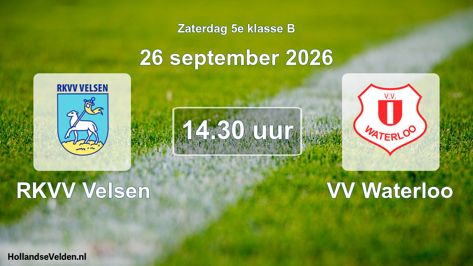 Geplande wedstrijd: RKVV Velsen - VV Waterloo (26 september 2026)