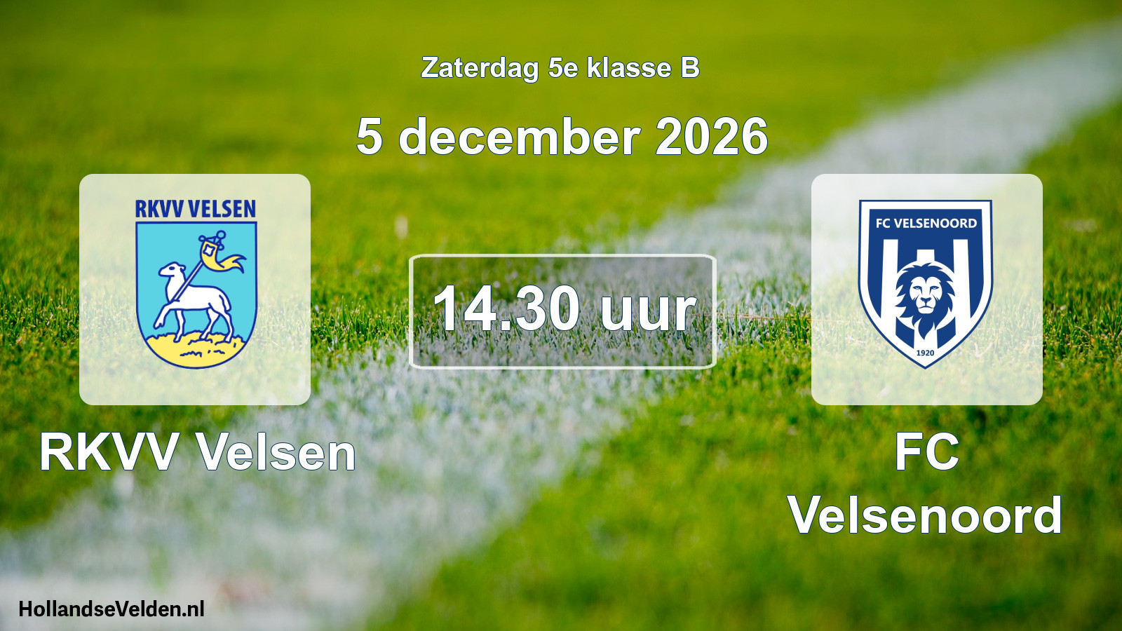 Scheduled Match: RKVV Velsen - FC Velsenoord (5 December 2026)