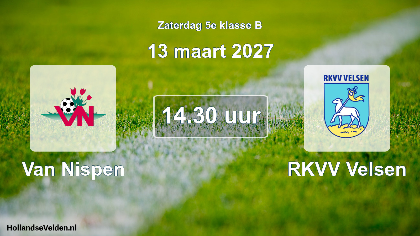 Geplande wedstrijd: Van Nispen - RKVV Velsen (13 maart 2027)