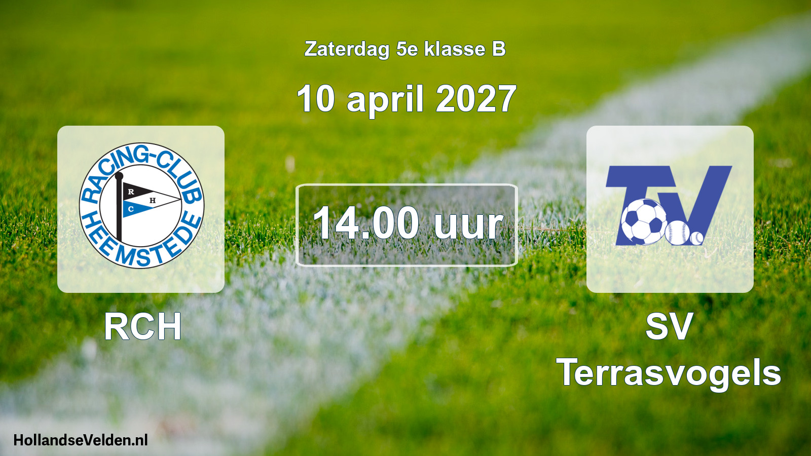 Geplande wedstrijd: RCH - SV Terrasvogels (10 april 2027)