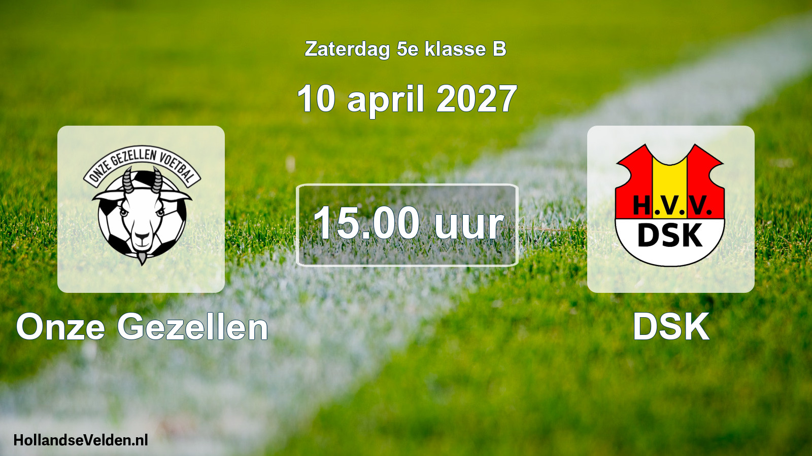 Geplande wedstrijd: Onze Gezellen - DSK (10 april 2027)
