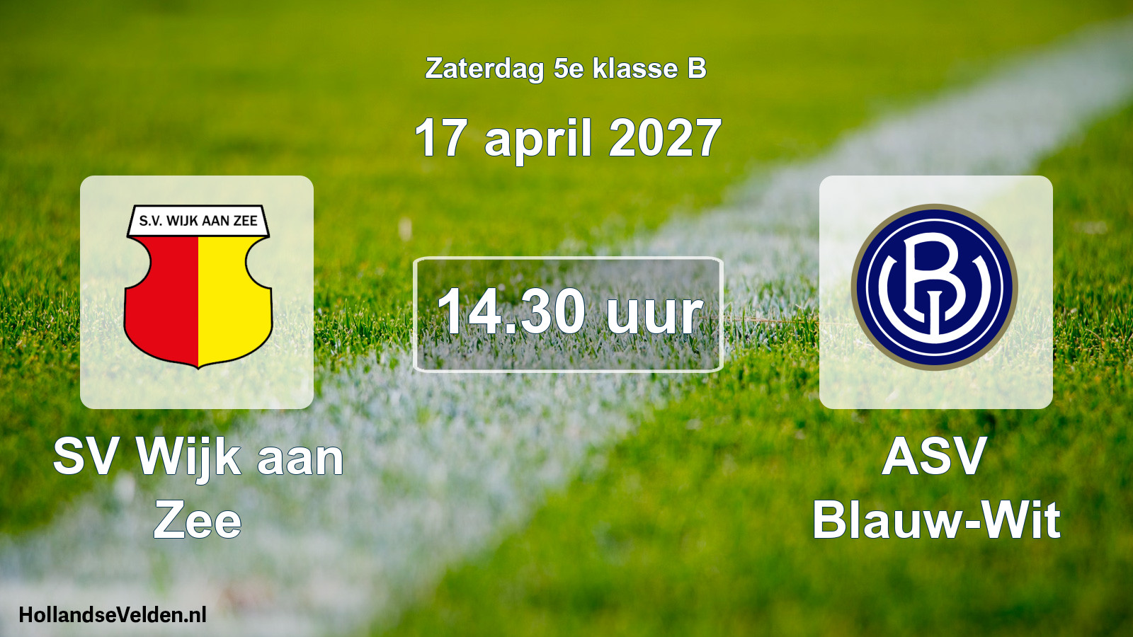 Scheduled Match: SV Wijk aan Zee - ASV Blauw-Wit (17 April 2027)