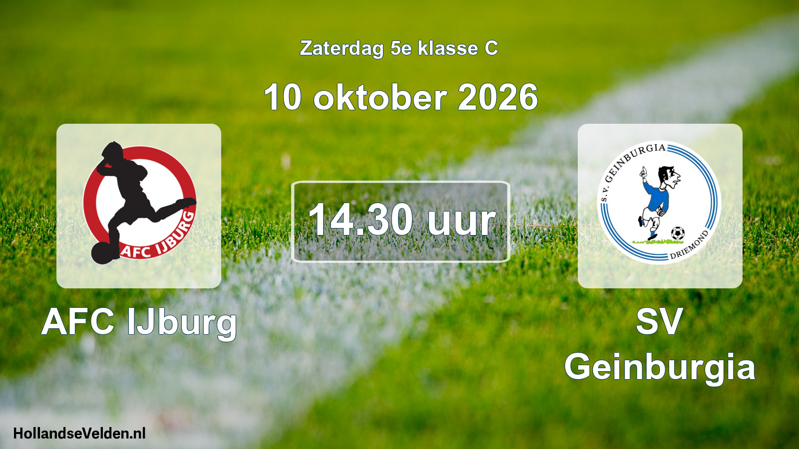 Scheduled Match: AFC IJburg - SV Geinburgia (10 October 2026)