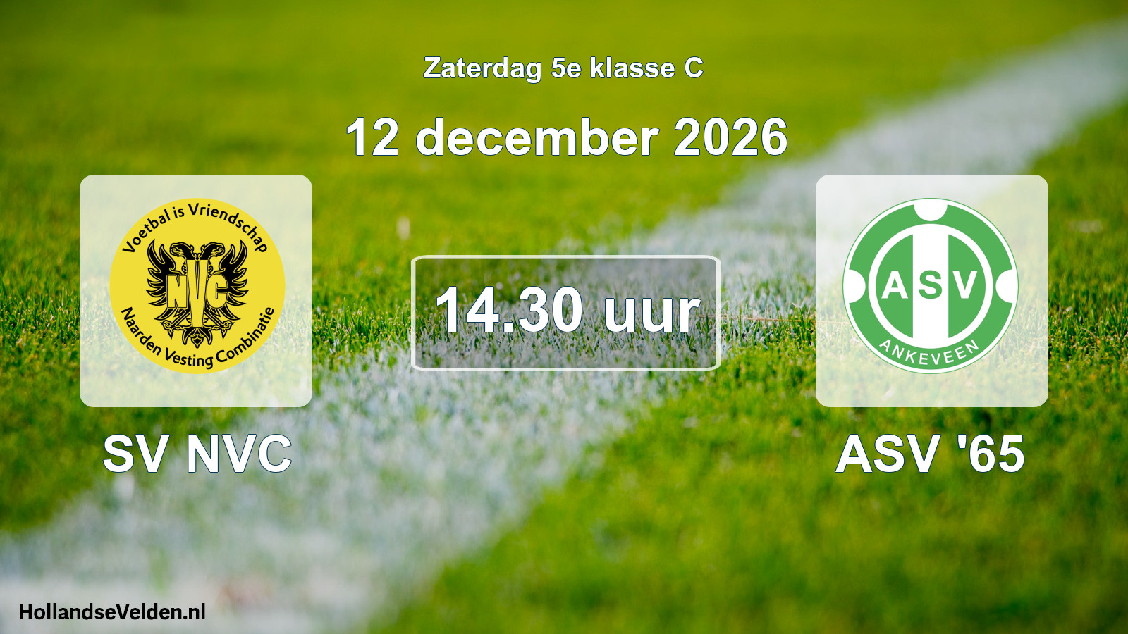 Geplande wedstrijd: SV NVC - ASV '65 (12 december 2026)