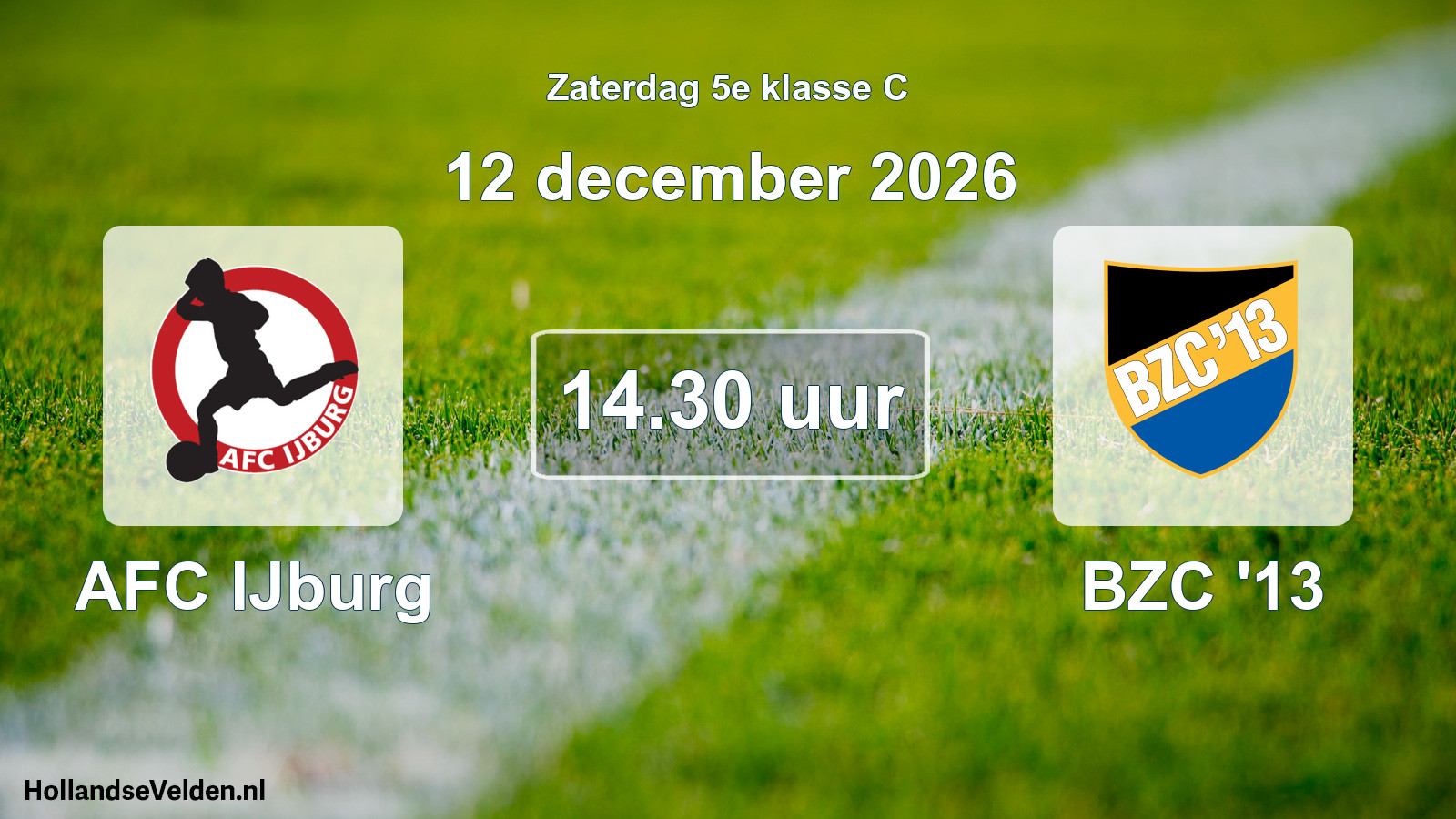 Scheduled Match: AFC IJburg - BZC '13 (12 December 2026)