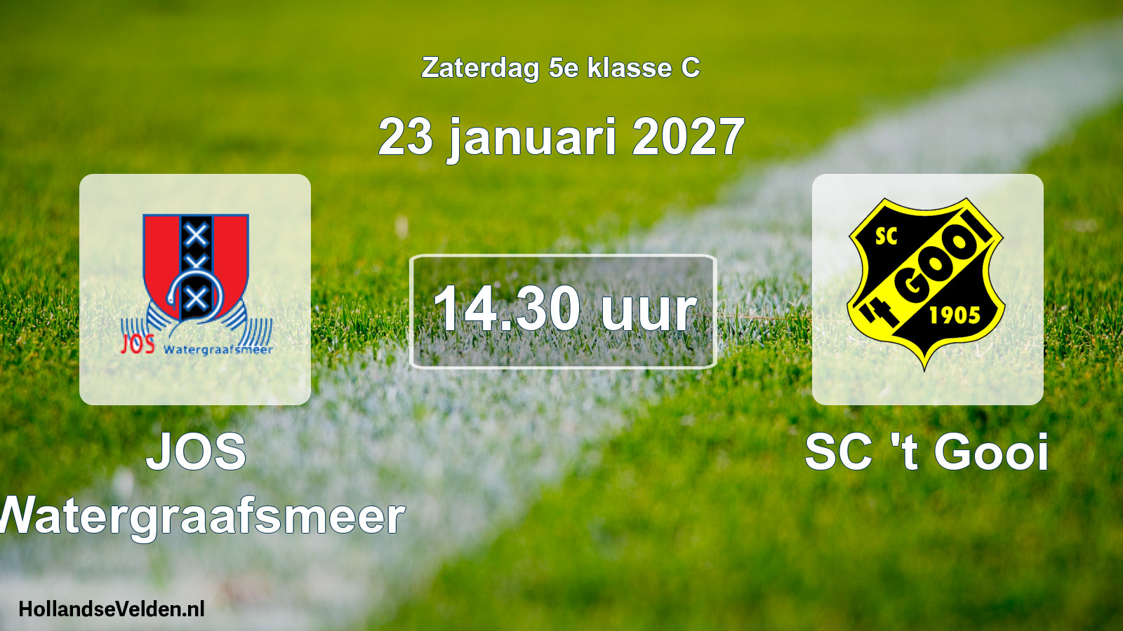 Scheduled Match: JOS Watergraafsmeer - SC 't Gooi (23 January 2027)