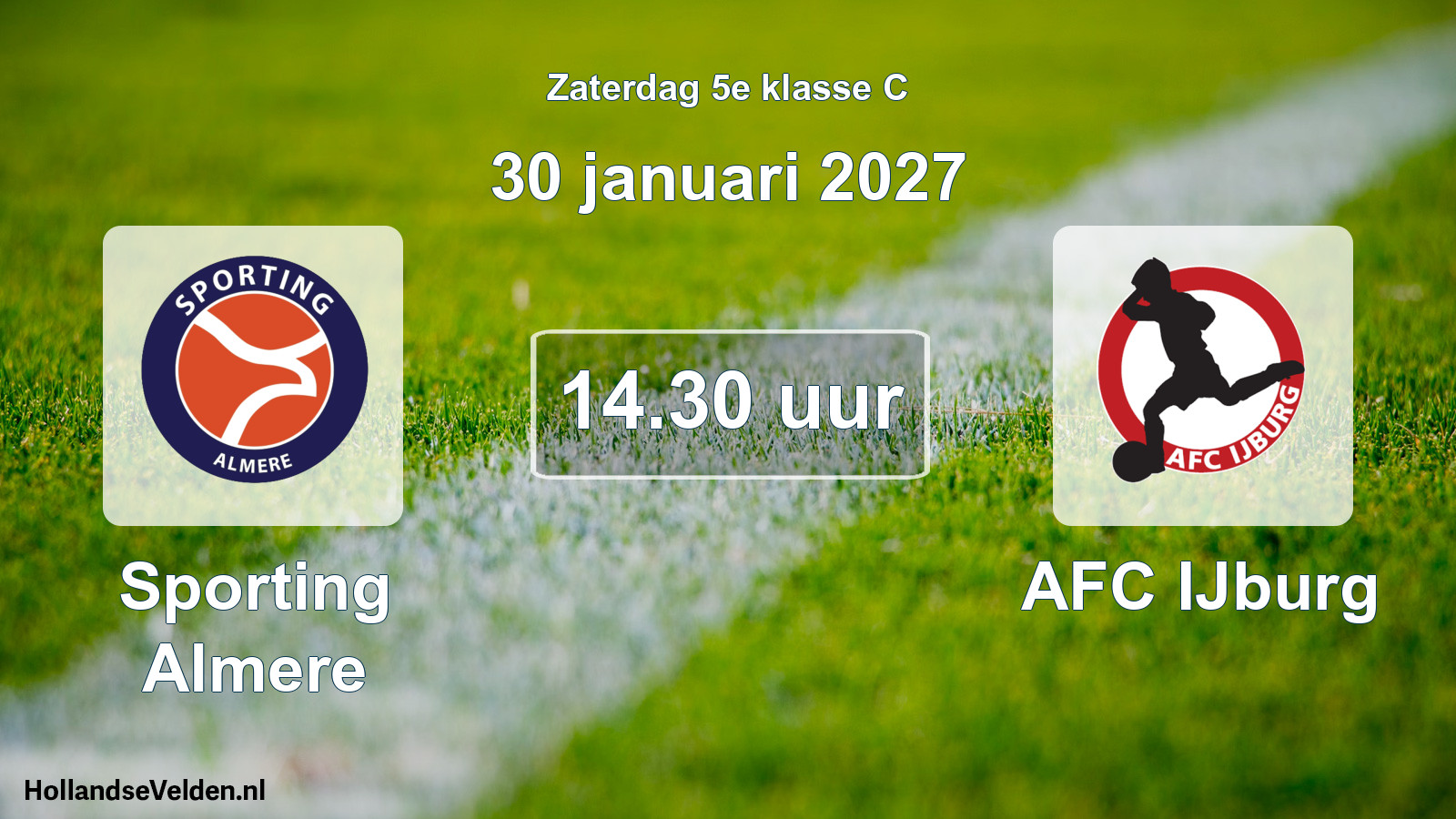 Scheduled Match: Sporting Almere - AFC IJburg (30 January 2027)