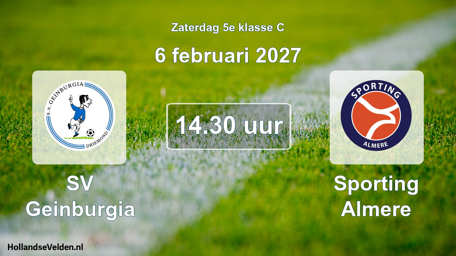 Scheduled Match: SV Geinburgia - Sporting Almere (6 February 2027)