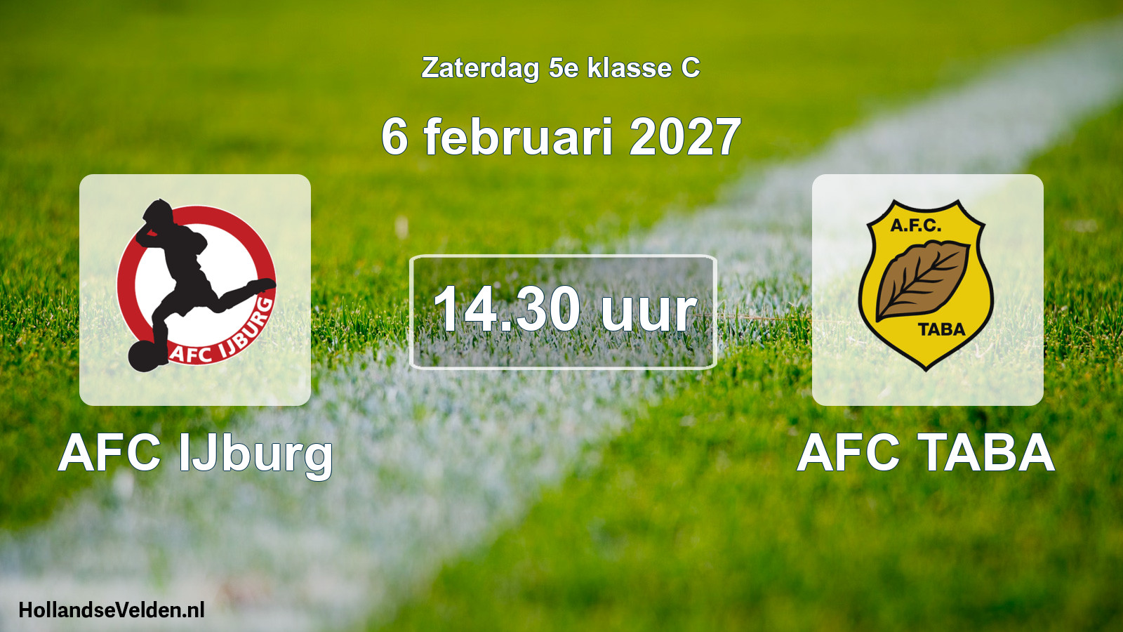 Geplande wedstrijd: AFC IJburg - AFC TABA (6 februari 2027)
