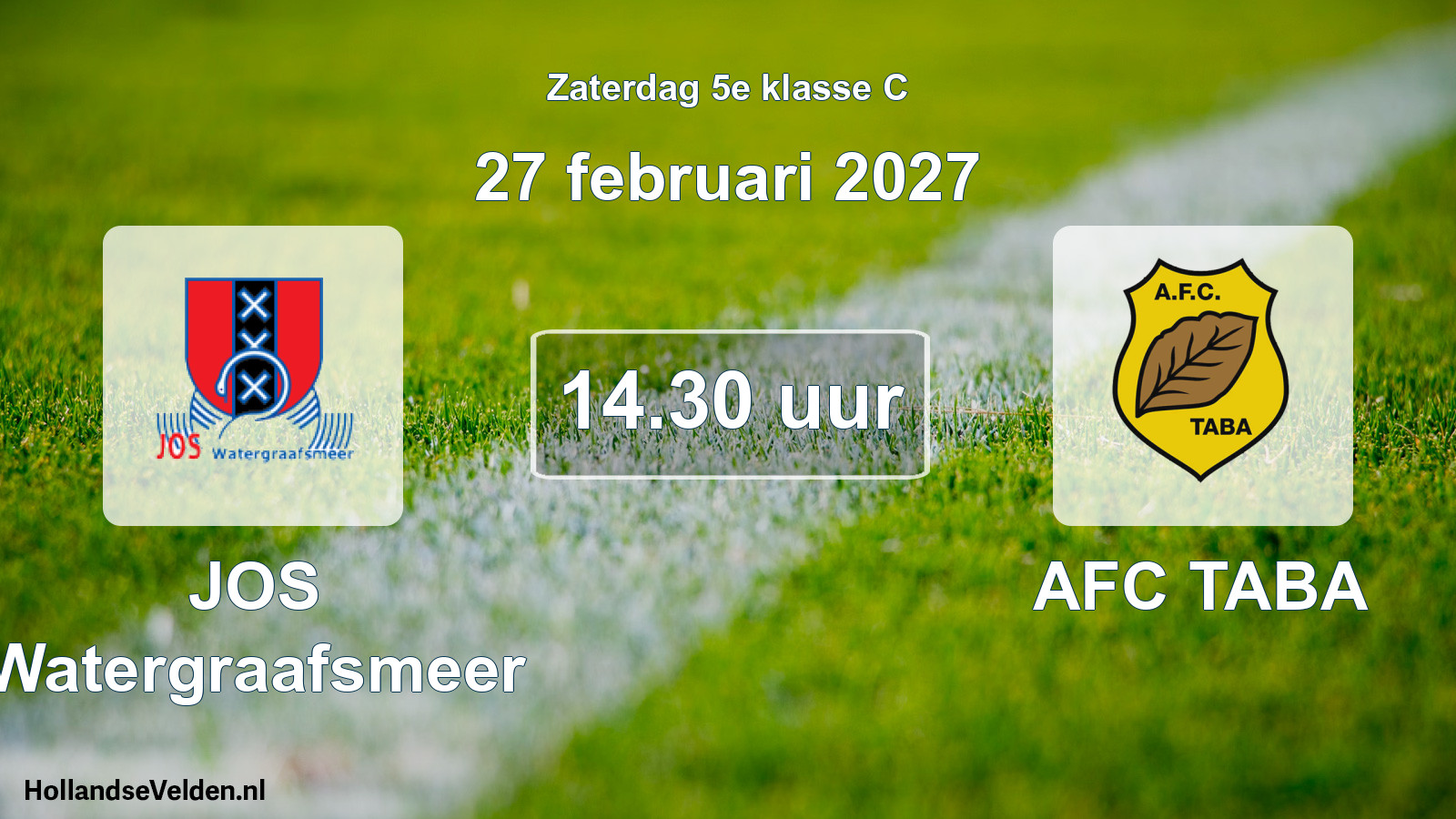 Geplande wedstrijd: JOS Watergraafsmeer - AFC TABA (27 februari 2027)