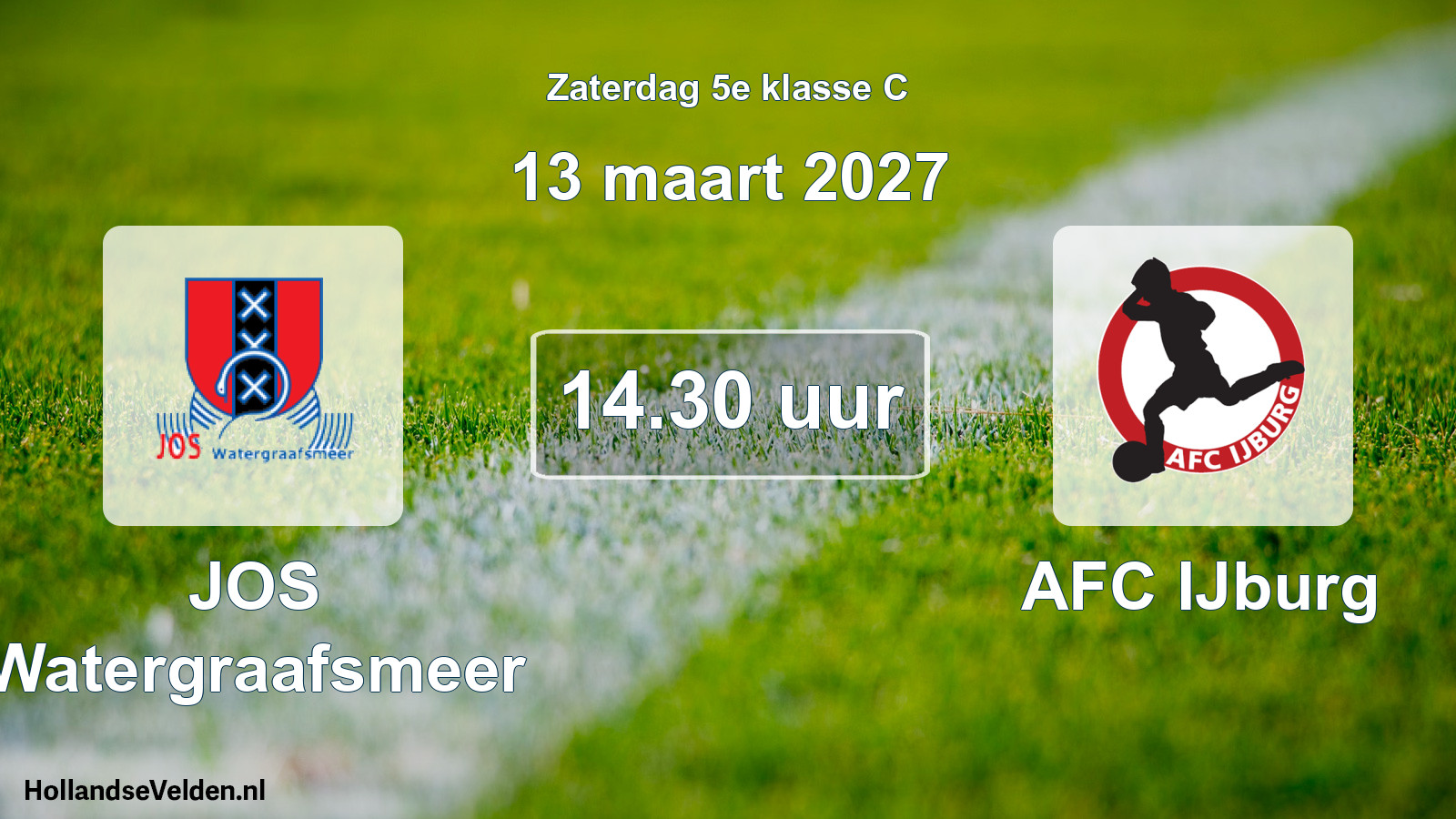 Geplande wedstrijd: JOS Watergraafsmeer - AFC IJburg (13 maart 2027)