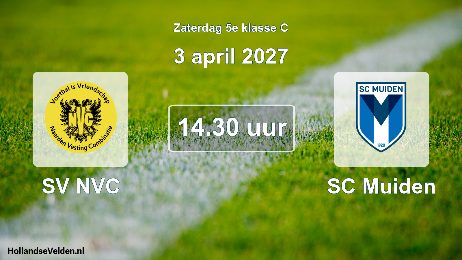 Geplande wedstrijd: SV NVC - SC Muiden (3 april 2027)