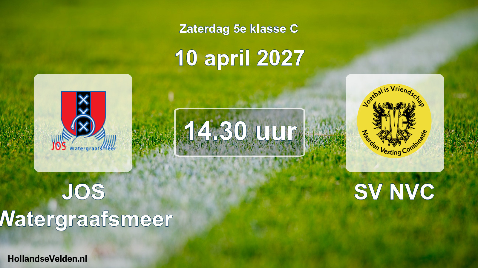 Geplande wedstrijd: JOS Watergraafsmeer - SV NVC (10 april 2027)