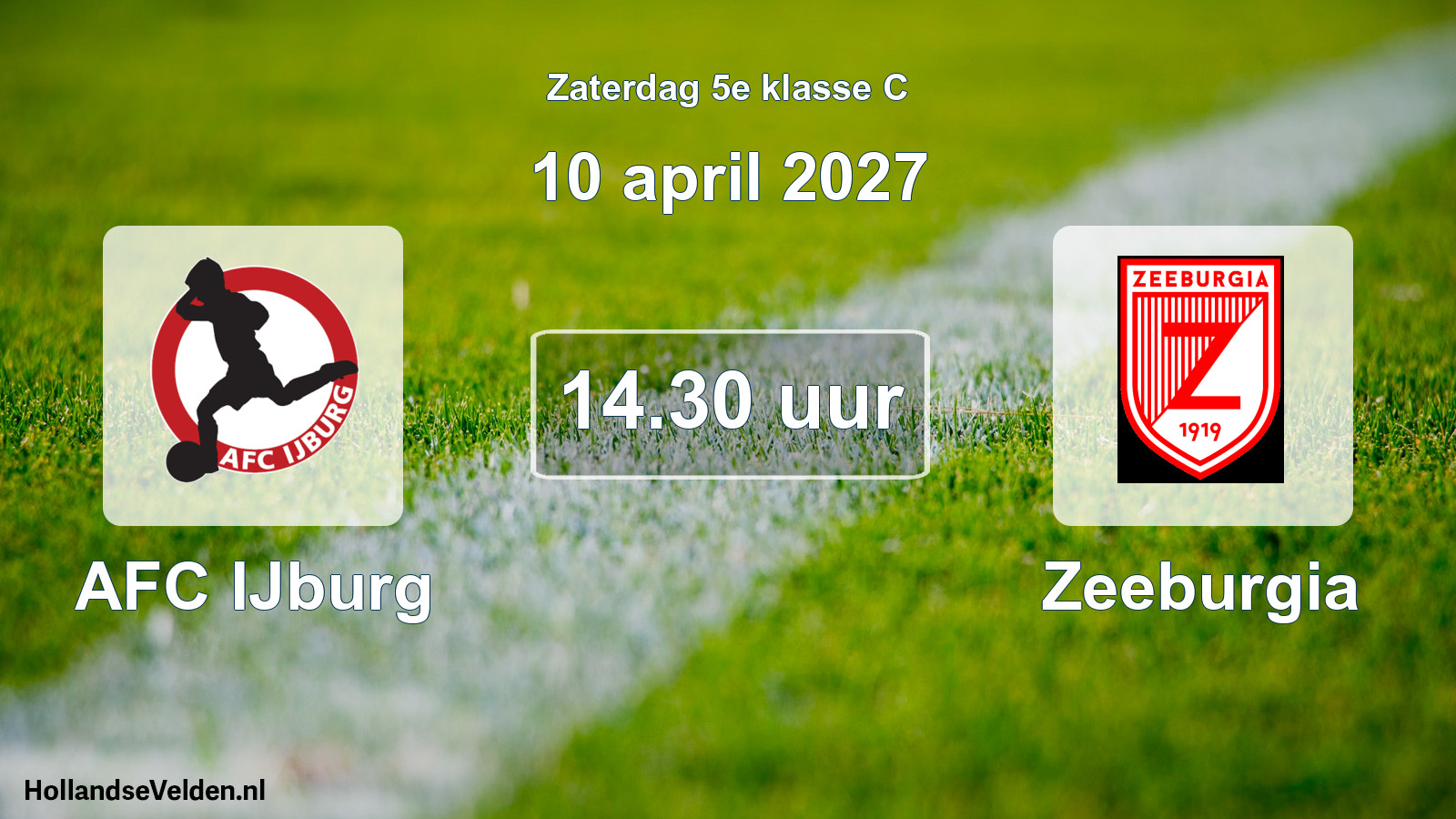 Geplande wedstrijd: AFC IJburg - Zeeburgia (10 april 2027)