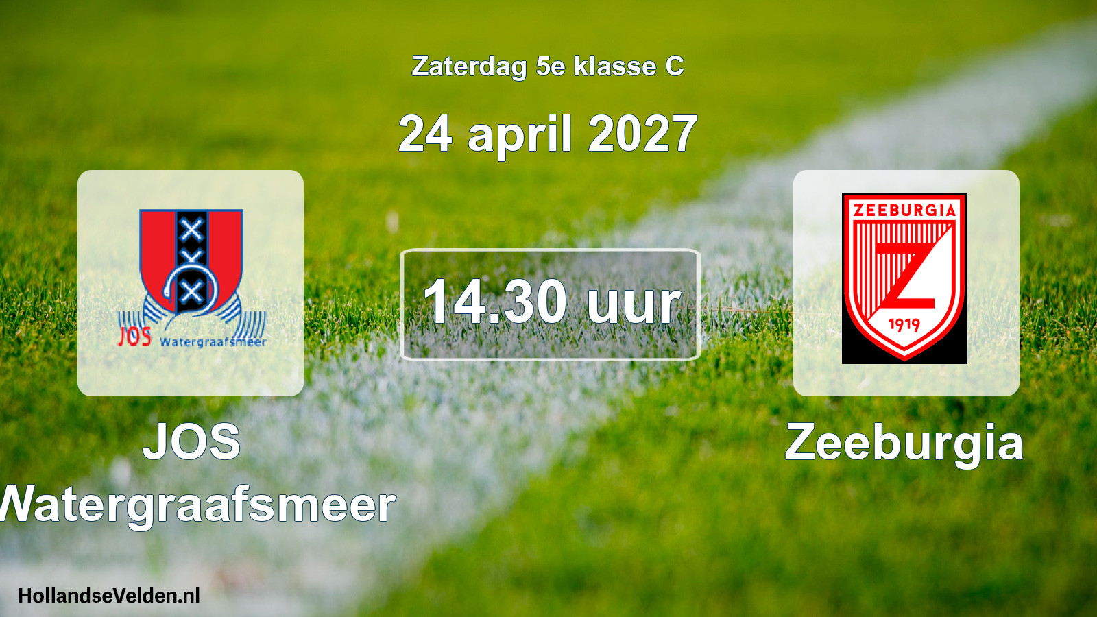 Scheduled Match: JOS Watergraafsmeer - Zeeburgia (24 April 2027)