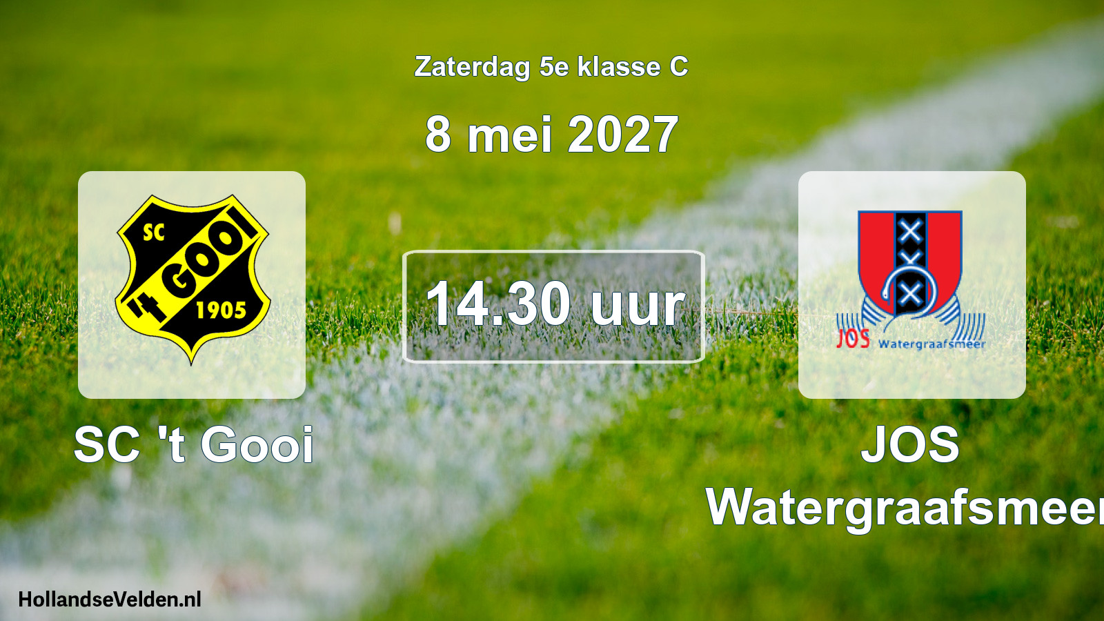 Geplande wedstrijd: SC 't Gooi - JOS Watergraafsmeer (8 mei 2027)