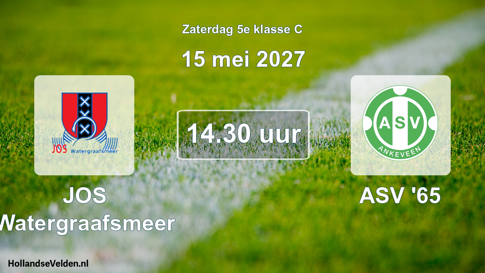 Geplande wedstrijd: JOS Watergraafsmeer - ASV '65 (15 mei 2027)