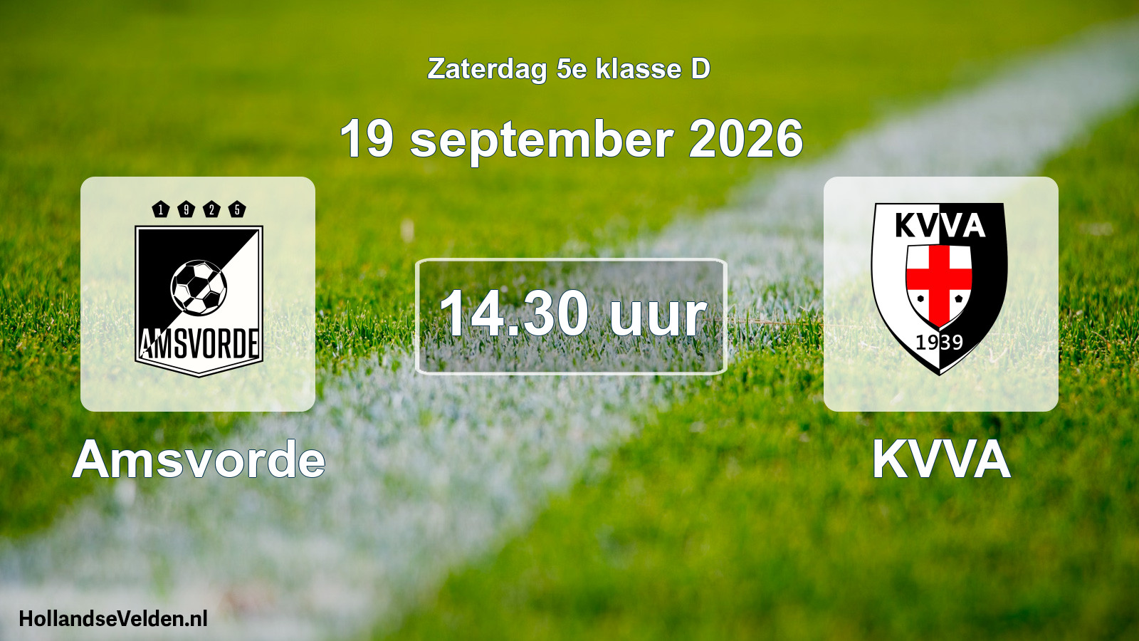 Geplande wedstrijd: Amsvorde - KVVA (19 september 2026)