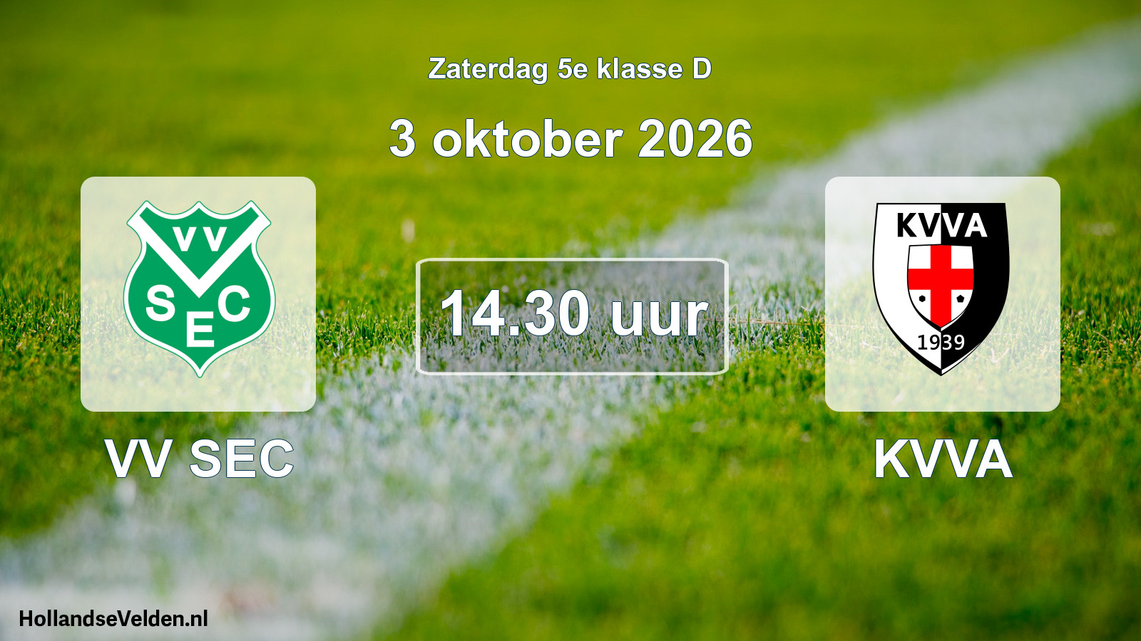 Scheduled Match: VV SEC - KVVA (3 October 2026)