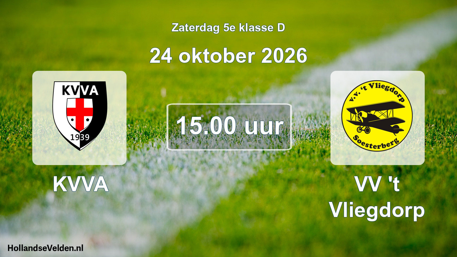 Scheduled Match: KVVA - VV 't Vliegdorp (24 October 2026)