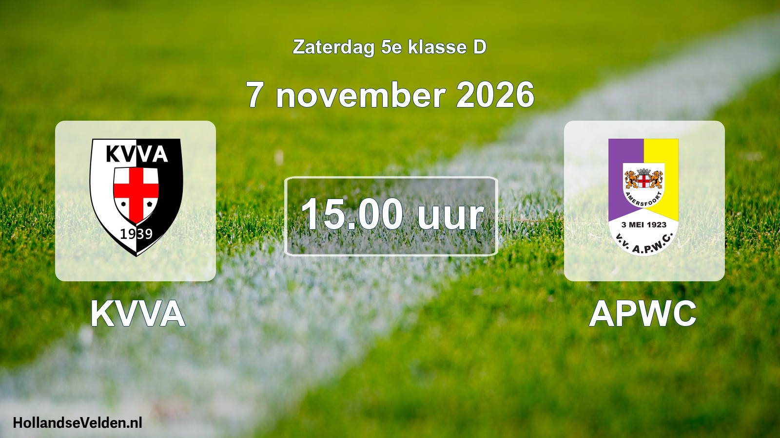 Geplande wedstrijd: KVVA - APWC (7 november 2026)