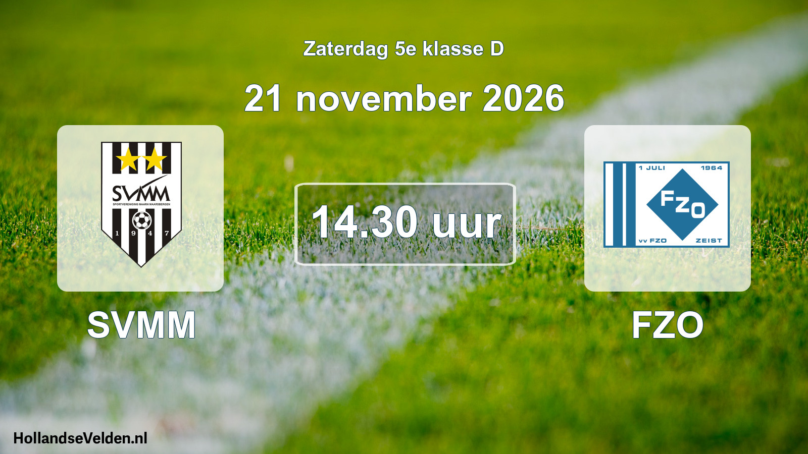 Geplande wedstrijd: SVMM - FZO (21 november 2026)