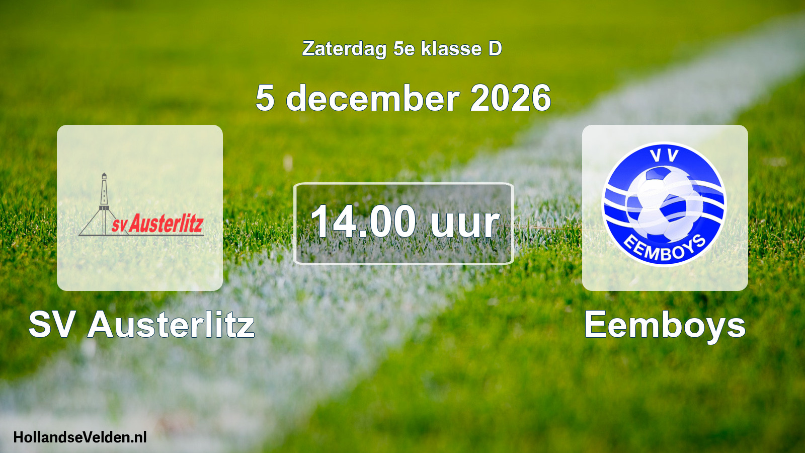 Scheduled Match: SV Austerlitz - Eemboys (5 December 2026)