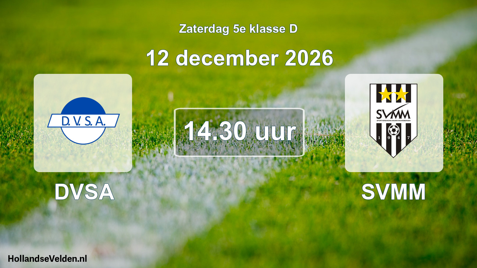 Geplande wedstrijd: DVSA - SVMM (12 december 2026)