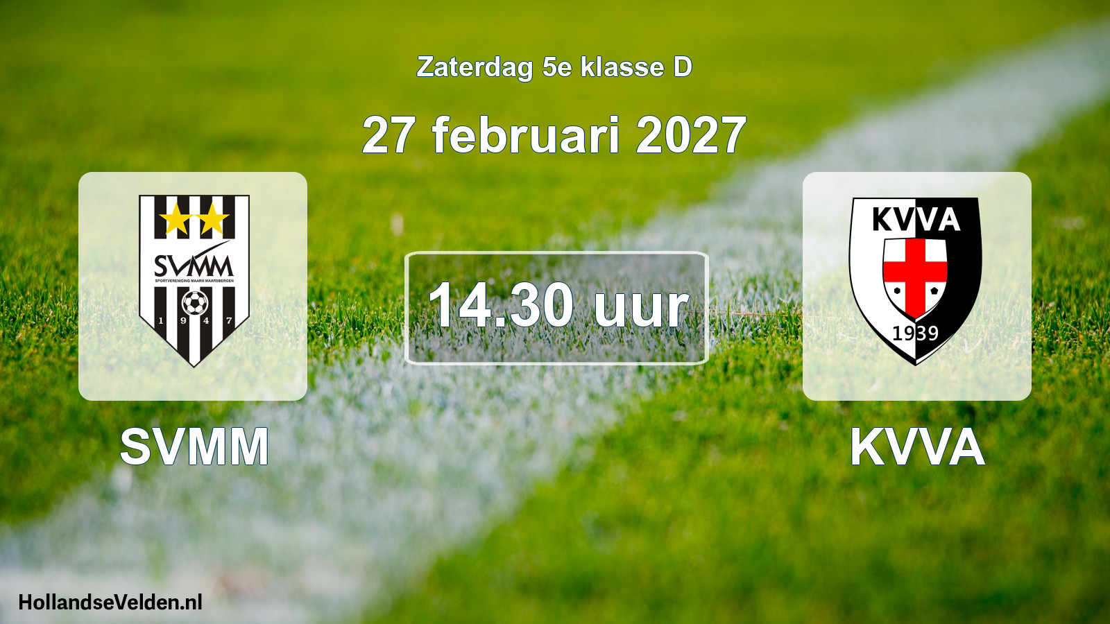 Geplande wedstrijd: SVMM - KVVA (27 februari 2027)