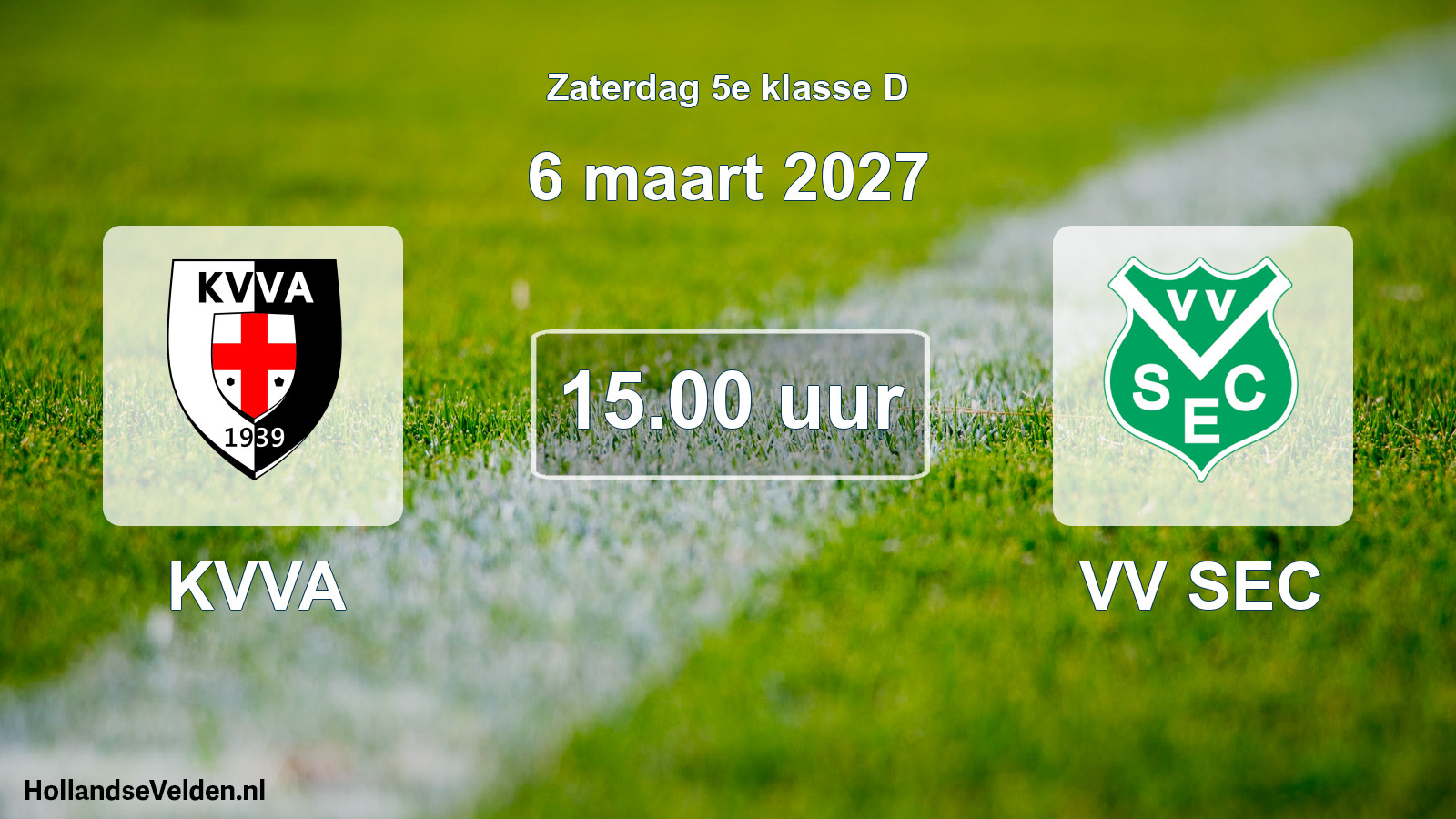 Scheduled Match: KVVA - VV SEC (6 March 2027)