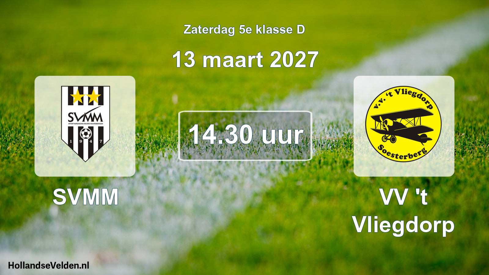 Geplande wedstrijd: SVMM - VV 't Vliegdorp (13 maart 2027)