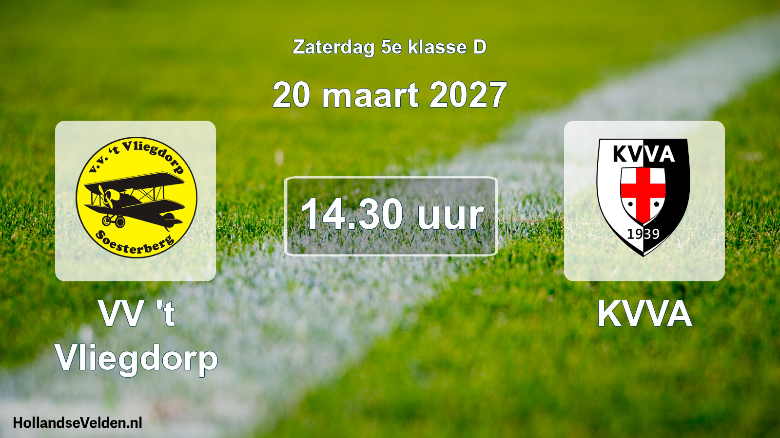 Scheduled Match: VV 't Vliegdorp - KVVA (20 March 2027)