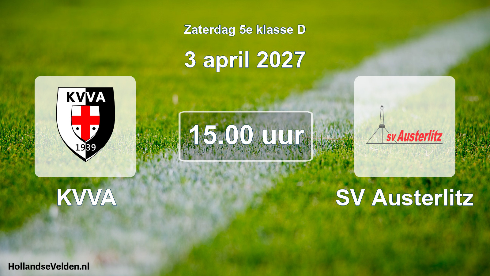 Geplande wedstrijd: KVVA - SV Austerlitz (3 april 2027)