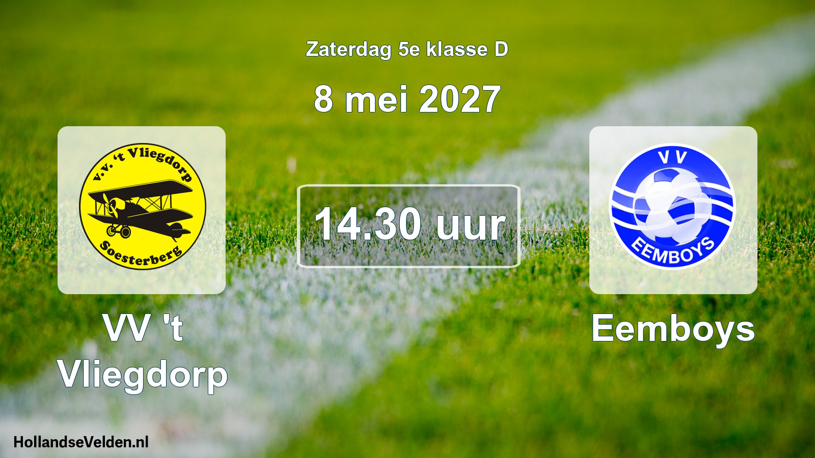 Geplande wedstrijd: VV 't Vliegdorp - Eemboys (8 mei 2027)