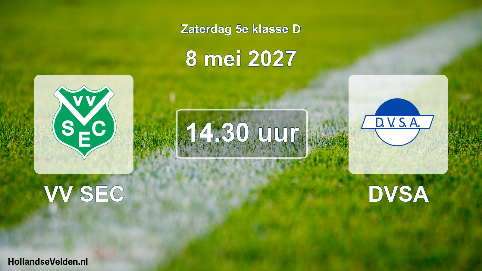 Geplande wedstrijd: VV SEC - DVSA (8 mei 2027)