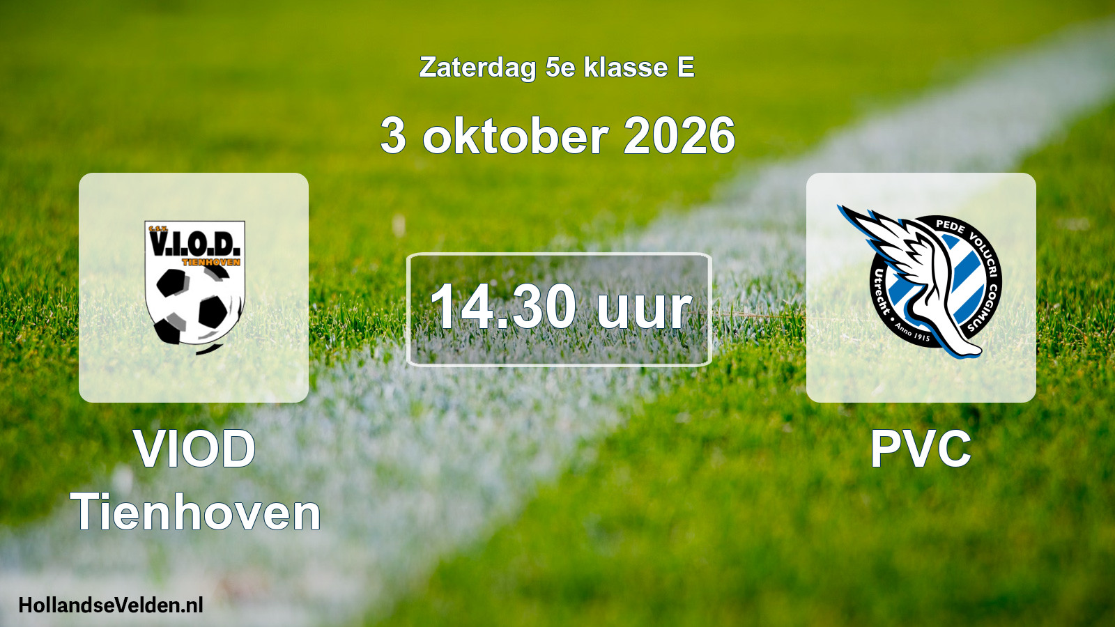 Geplande wedstrijd: VIOD Tienhoven - PVC (3 oktober 2026)